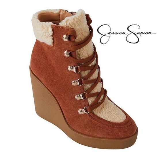 ❤️BRAND NEW Jessica Simpson Maelyn Platform Wedge Boot - Picture 1 of 9